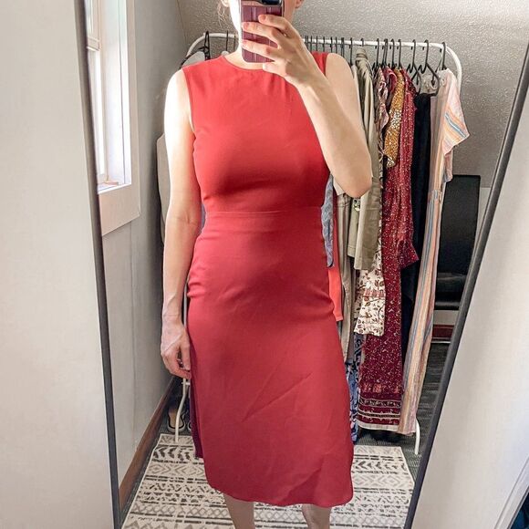 ALC Joselyn Cut Out Sheath Midi Dress Sleeveless 4 - Picture 1 of 8